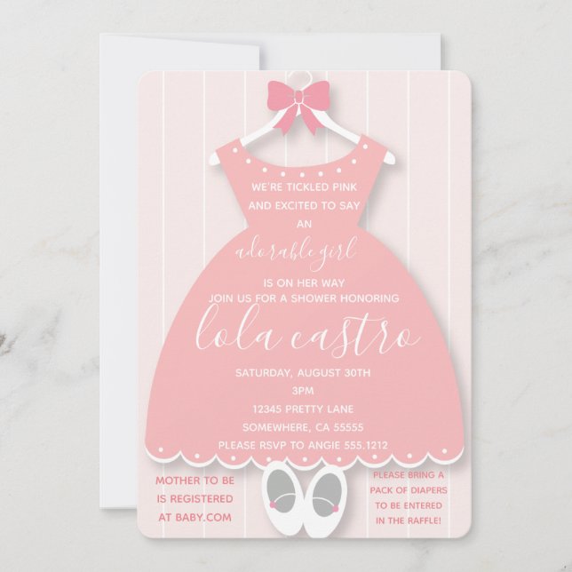 BABY SHOWER BÉBÉ DRESS INVITATION (Devant)