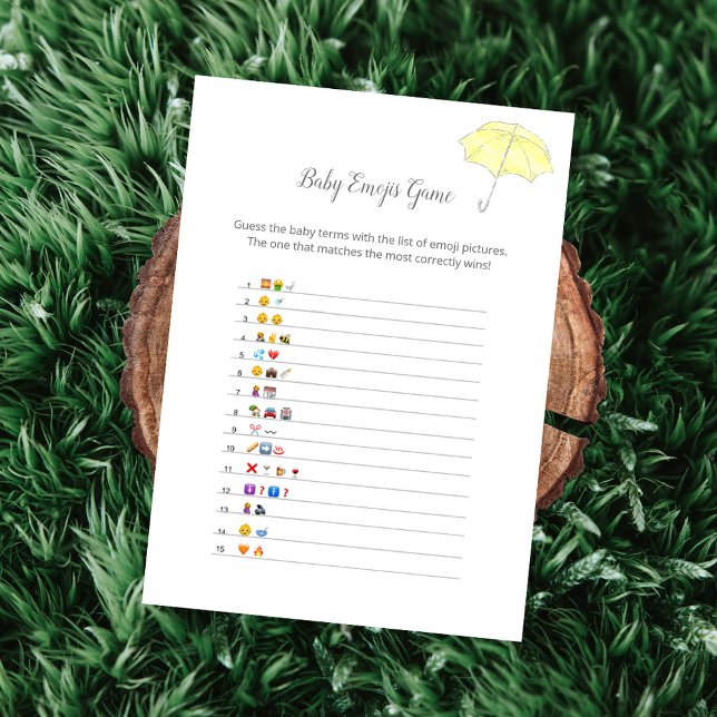 Baby shower Bébé Emoji Pictures Douche Carte de je (Créateur téléchargé)