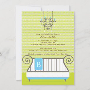 Baby shower bébé Invitation Chic Boy Blue