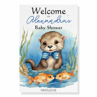 Baby shower bébé Otter Boy Bienvenue