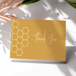 Baby Shower Bee Honeycomb Thank You Favour Card