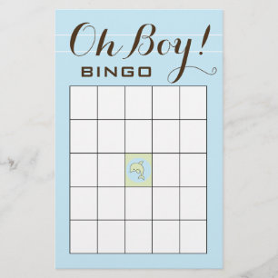Baby Shower BINGO "Blue Green Dolphin" Flyer