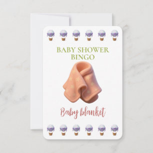Baby Shower Bingo Card, Funny Game- Baby Blanket