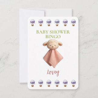 Baby Shower Bingo Card, Funny Game- Lovey