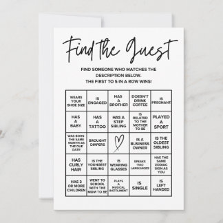 Baby Shower Bingo Card Game