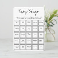 Baby Shower Bingo Cards, Unique Prefilled Baby Bin