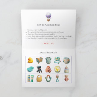 Baby Shower Bingo Game Board18. Fun Party Holiday Card