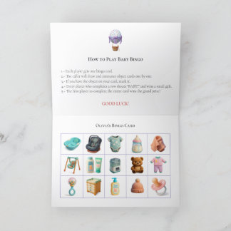 Baby Shower Bingo Game Board1. Fun Party Holiday Card