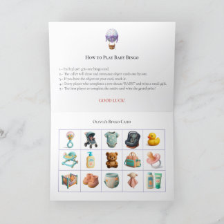 Baby Shower Bingo Game Board20. Fun Party Holiday Card