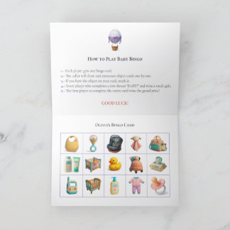 Baby Shower Bingo Game Board8. Fun Party Holiday Card