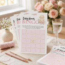 Baby Shower Bingo Game | Golden Retriever Girl