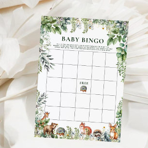 Baby Shower Bingo Game   Modern Watercolor Game 