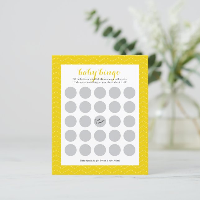 Baby Shower BINGO Sheet (Standing Front)