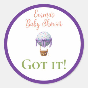 Baby Shower Bingo Stickers – Personalized “Got It!