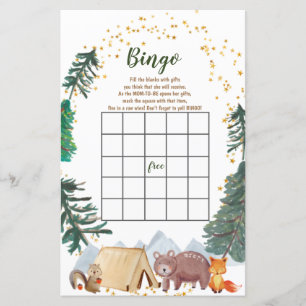 Baby Shower Bingo We can Bearly Wait Camper
