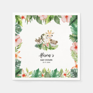 Baby Shower Birthday Napkins   Safari Friends