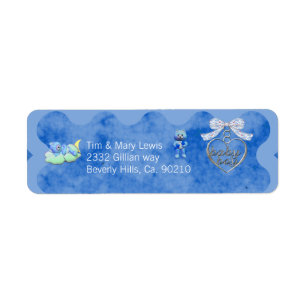 Baby shower Bleu Boy Teddy Bear Charm