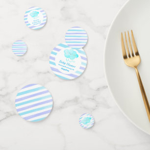 Baby shower bleu Cute Table Nuage Confetti