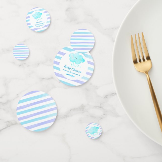 Baby shower bleu Cute Table Nuage Confetti (Groupe)