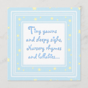 Baby shower bleu des étoiles doux Invitation