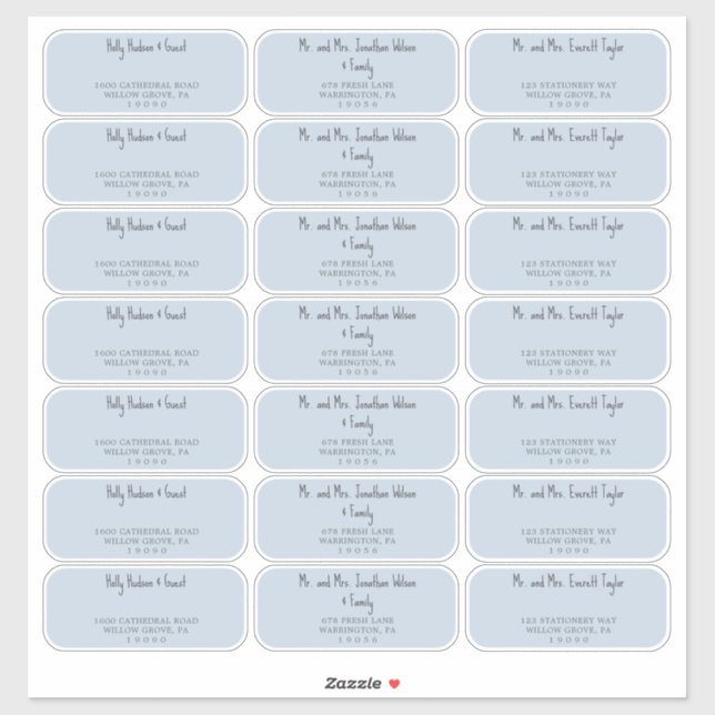 Baby shower bleu marine Étiquettes de adresse invi (Feuille)