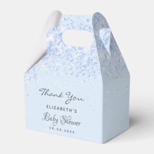 Baby Shower blue boy confetti thank you Favor Box