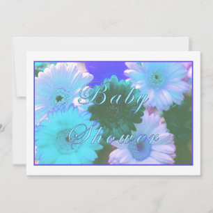 Baby shower Blue Moon Daisy Invitation