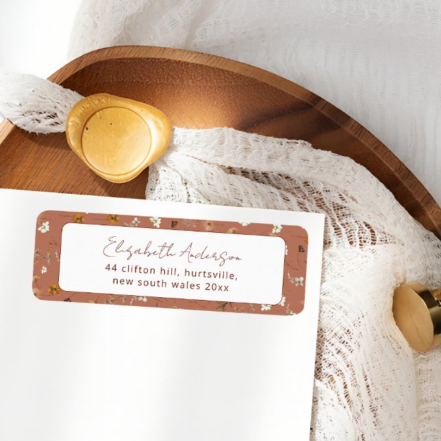 Baby Shower Bohème Fleurs Sauvages en Terracotta  (Créateur téléchargé)