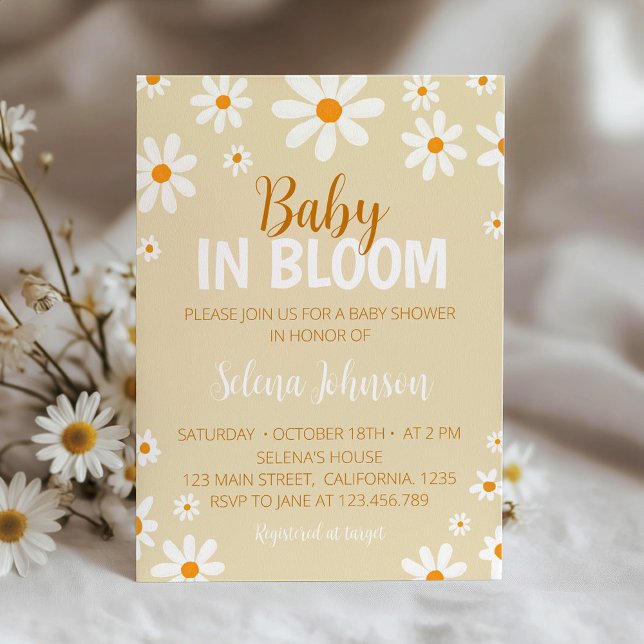 Baby shower Boho Light Daisy Invitation (Créateur téléchargé)