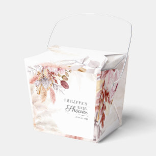 Baby Shower Boho Pampas Grass Dried Flowers Favor Box