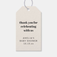 Baby Shower Bold Retro Ivory Thank You Celebrating