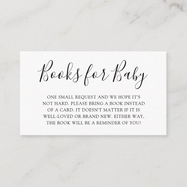 Baby Shower Book Request Enclosure Card (Front)