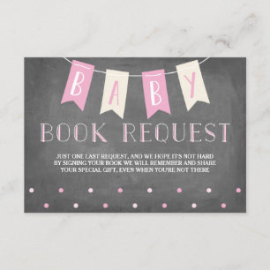 Baby Shower Book Request Pink Invitation