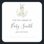Baby Shower Bookplate Woodland Rabbit Sticker<br><div class="desc">Baby Shower Bookplate Sticker featuring a watercolor baby rabbit. A great addition for Baby's First Library or use as a personalized This Book Belongs To Sticker. Pair with our matching bring a book request card</div>