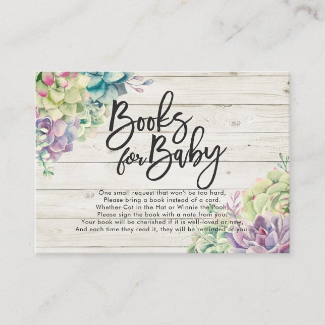 Baby Shower Books for Baby / Bring a book Request Enclosure Card (Front)