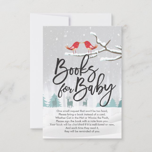 Baby Shower Books for Baby / Bring a book Request Invitation (Front)