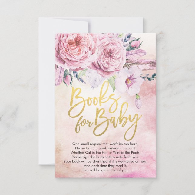 Baby Shower Books for Baby / Bring a book Request Invitation (Front)