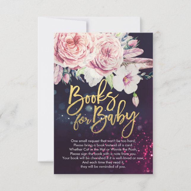 Baby Shower Books for Baby / Bring a book Request Invitation (Front)