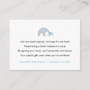Baby Shower books for baby Enclosure Card
