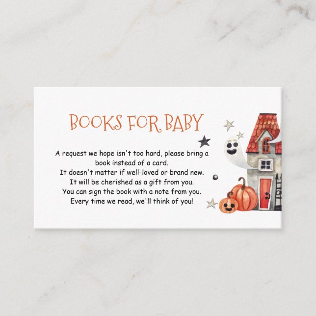 Baby Shower Books for Baby Halloween Enclosure (Front)