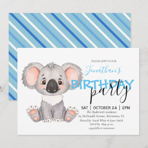Baby Shower Boy Koala Invitation