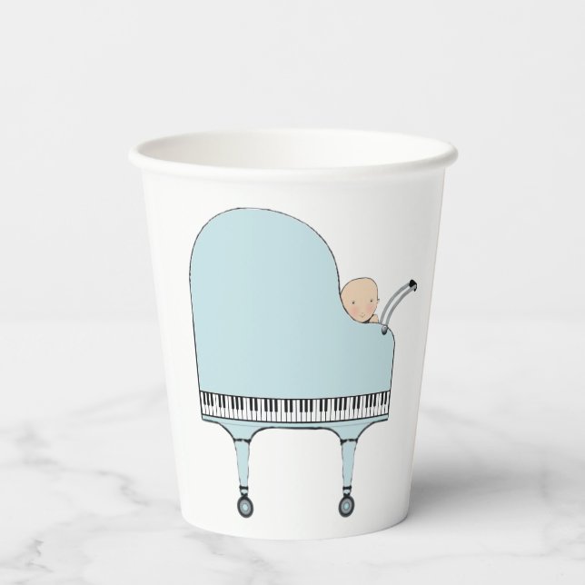 Baby Shower Boy Paper Cups (Back)