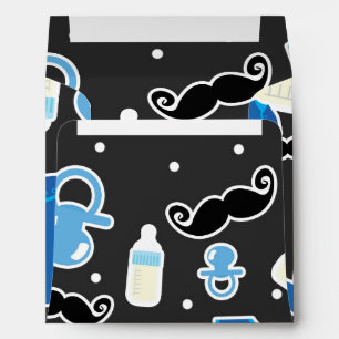 Baby Shower Boy Things Blue & Grey Invitation Envelopes