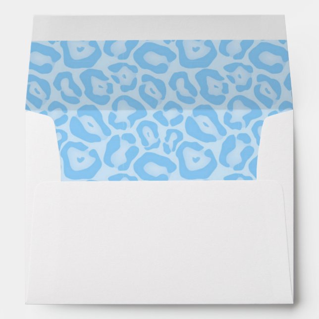 Baby Shower Boys Blue Safari Theme Invitation Envelope (Back (Bottom))