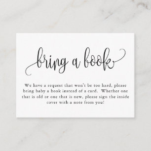 Baby Shower Bring a Book Request Enclosure Card