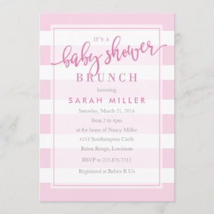 Baby shower Brunch Invitation Grandes Fille