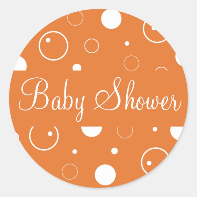 Baby Shower Bubbles Envelope Sticker Seal (Front)