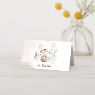 Baby Shower Buffet Label, Woodland Animals Place Card