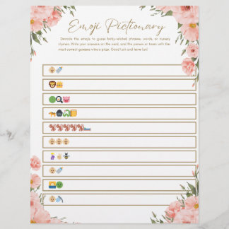 Baby Shower Bundle - Emoji Pictionary Letterhead