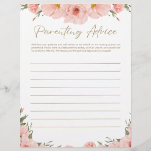Baby Shower Bundle - Parenting Advice Letterhead